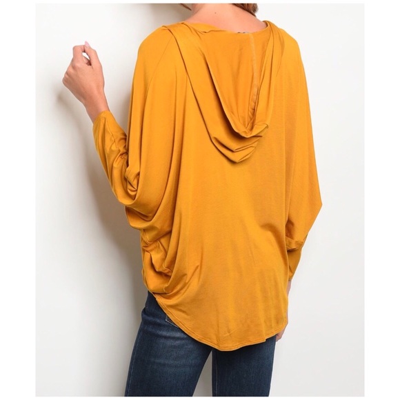 LAST2️⃣//MUSTARD HIGH LOW HOODIE TOP - Picture 4 of 7